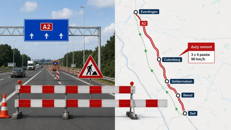Remont A2 między Everdingen a Deil – utrudnienia przy Culemborg i Geldermalsen