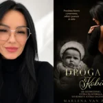 Marlena van Zessen obok okładki autobiograficznej książki „Droga kobiety”