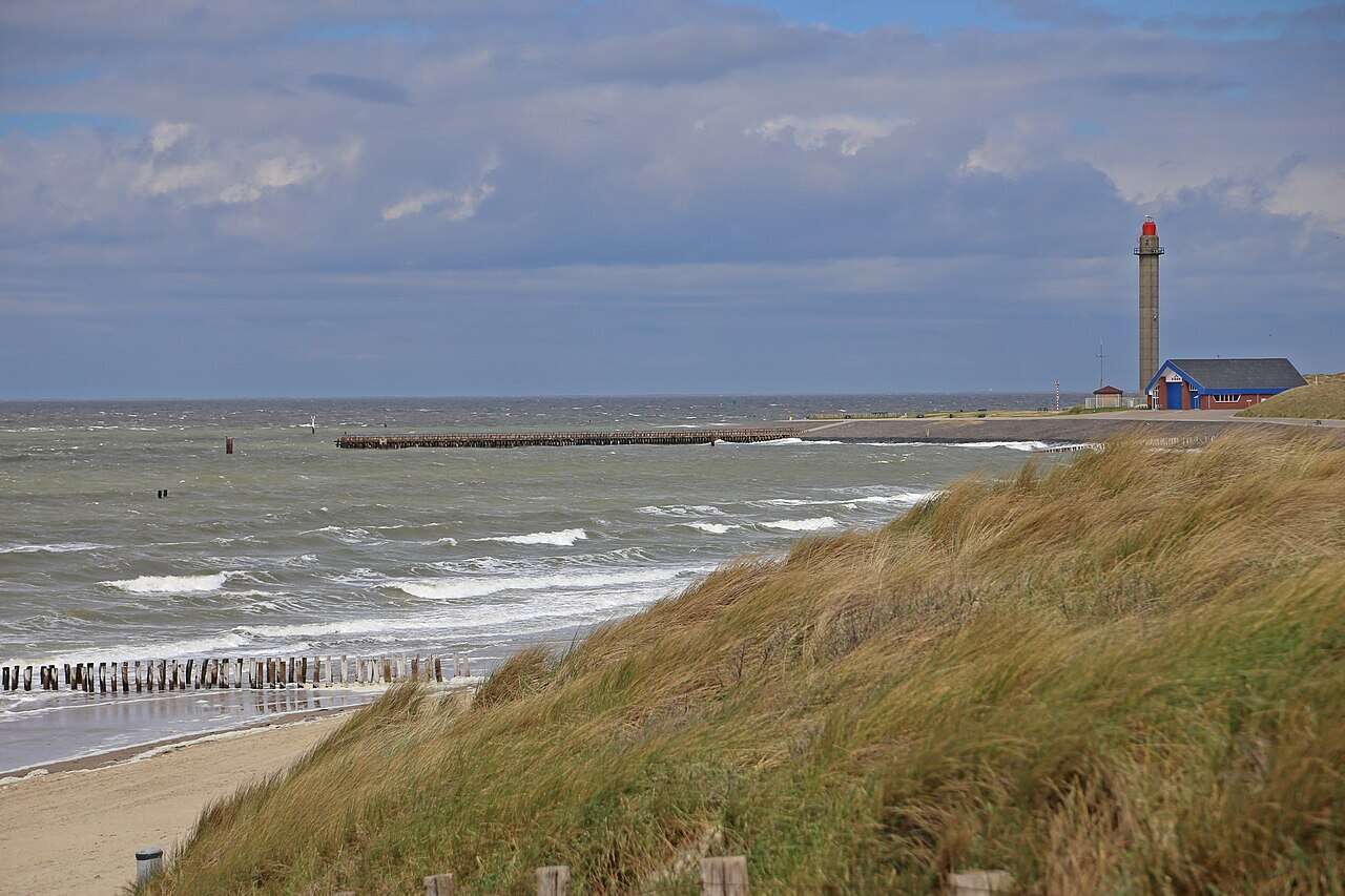 Wydmy i wybrzeże w Westkapelle w prowincji Zeeland