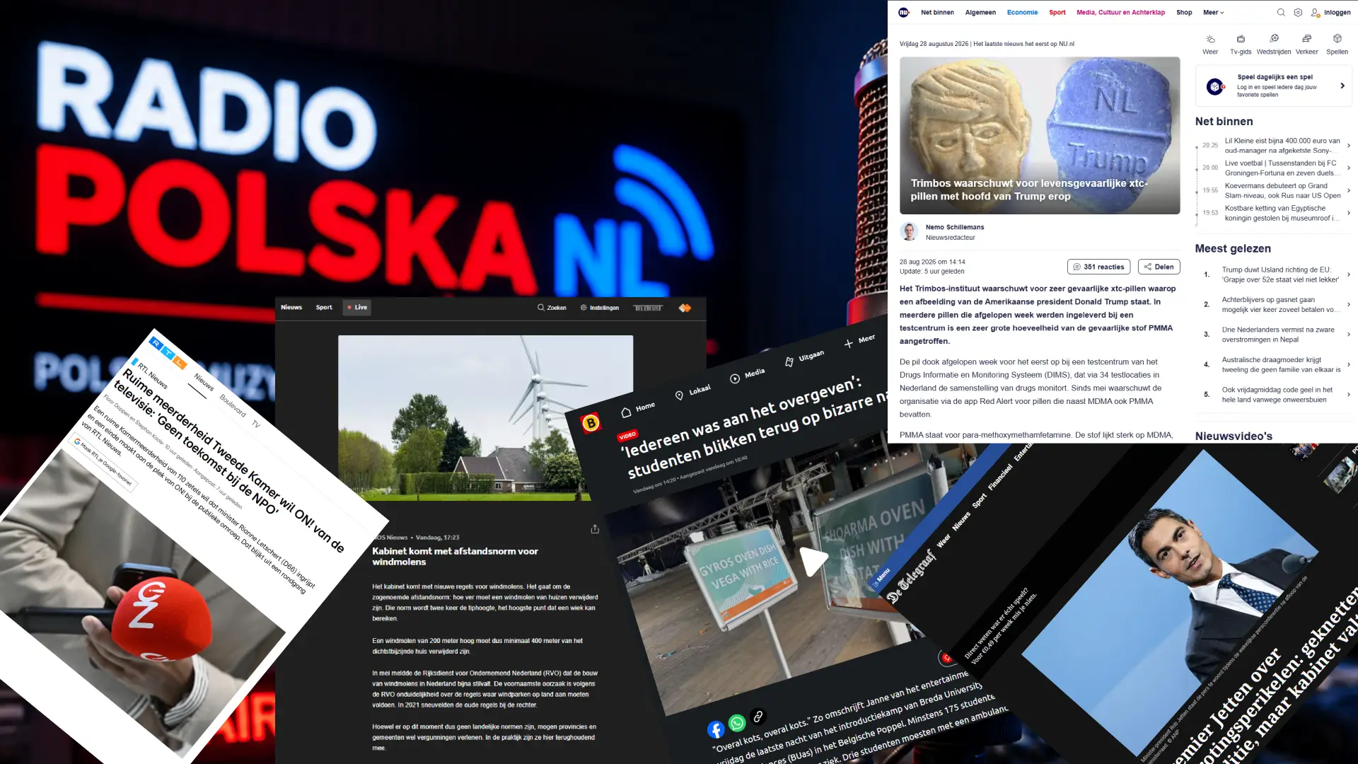 Wieczorny Przegląd Holandii 28 sierpnia 2026 – kolaż holenderskich mediów