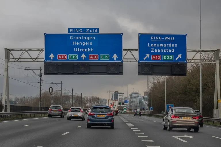 A10 Ring West w Amsterdamie – autostrada i oznakowanie kierunkowe