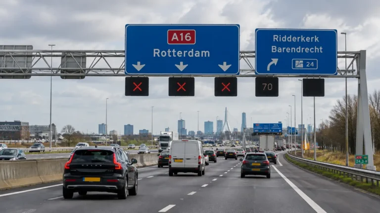 A16 w kierunku Rotterdamu – utrudnienia i zamknięcie autostrady