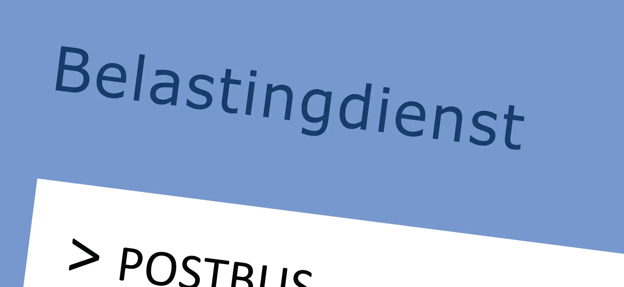 Niebieska koperta Belastingdienst symbolizująca decyzję podatkową