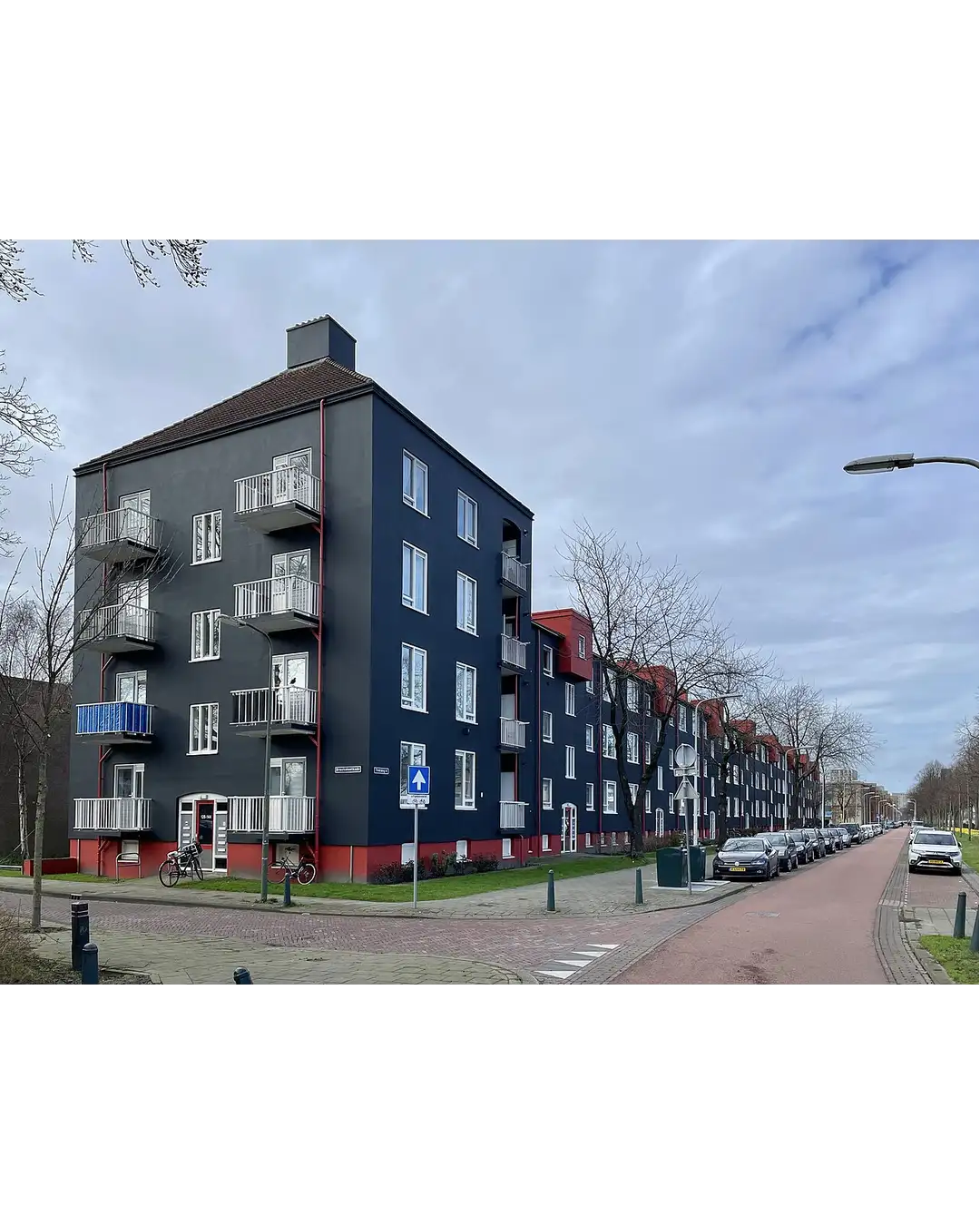 Budynek mieszkań socjalnych przy Trekweg w Hadze w Holandii.