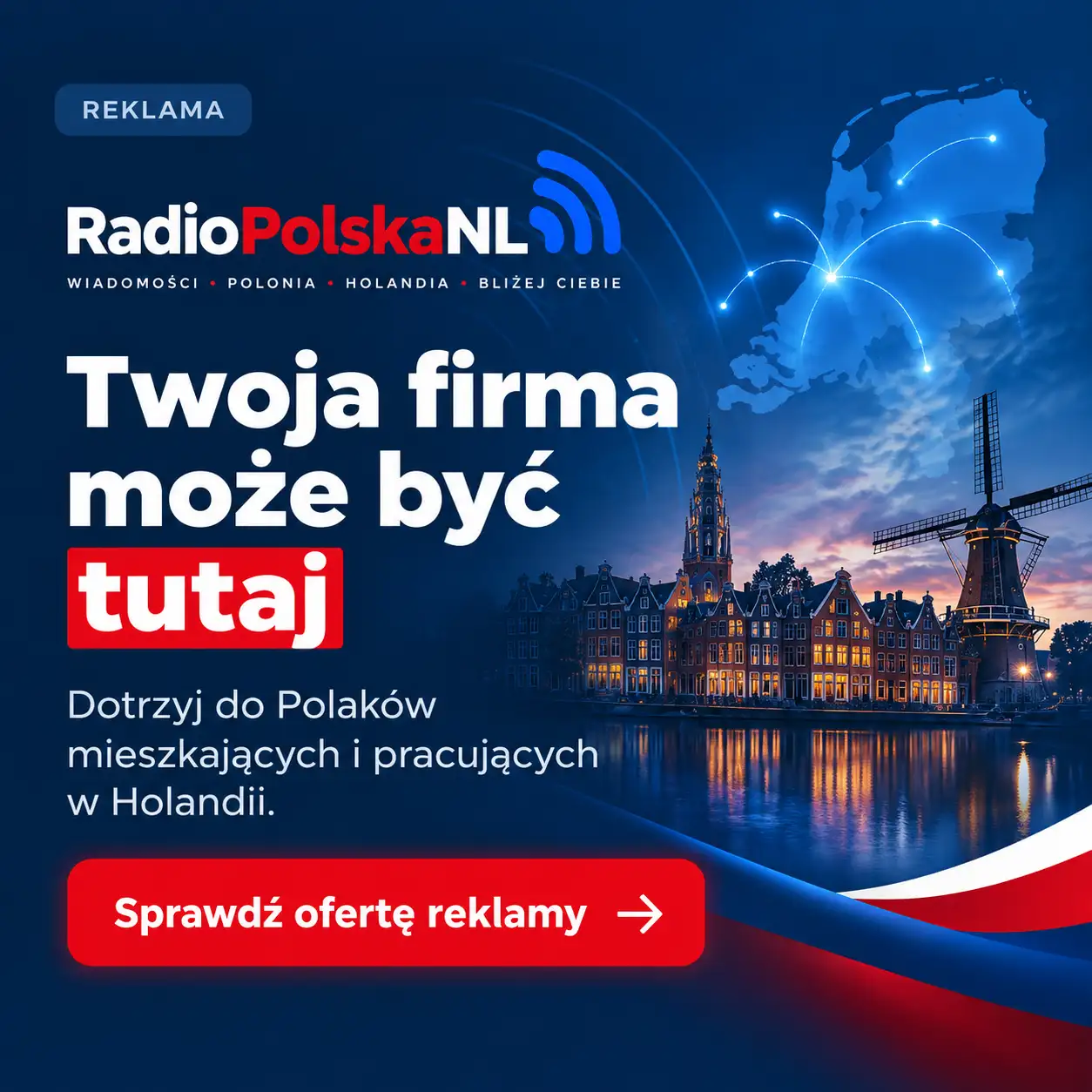 Reklama dla firm w RadioPolskaNL – dotrzyj do Polaków w Holandii