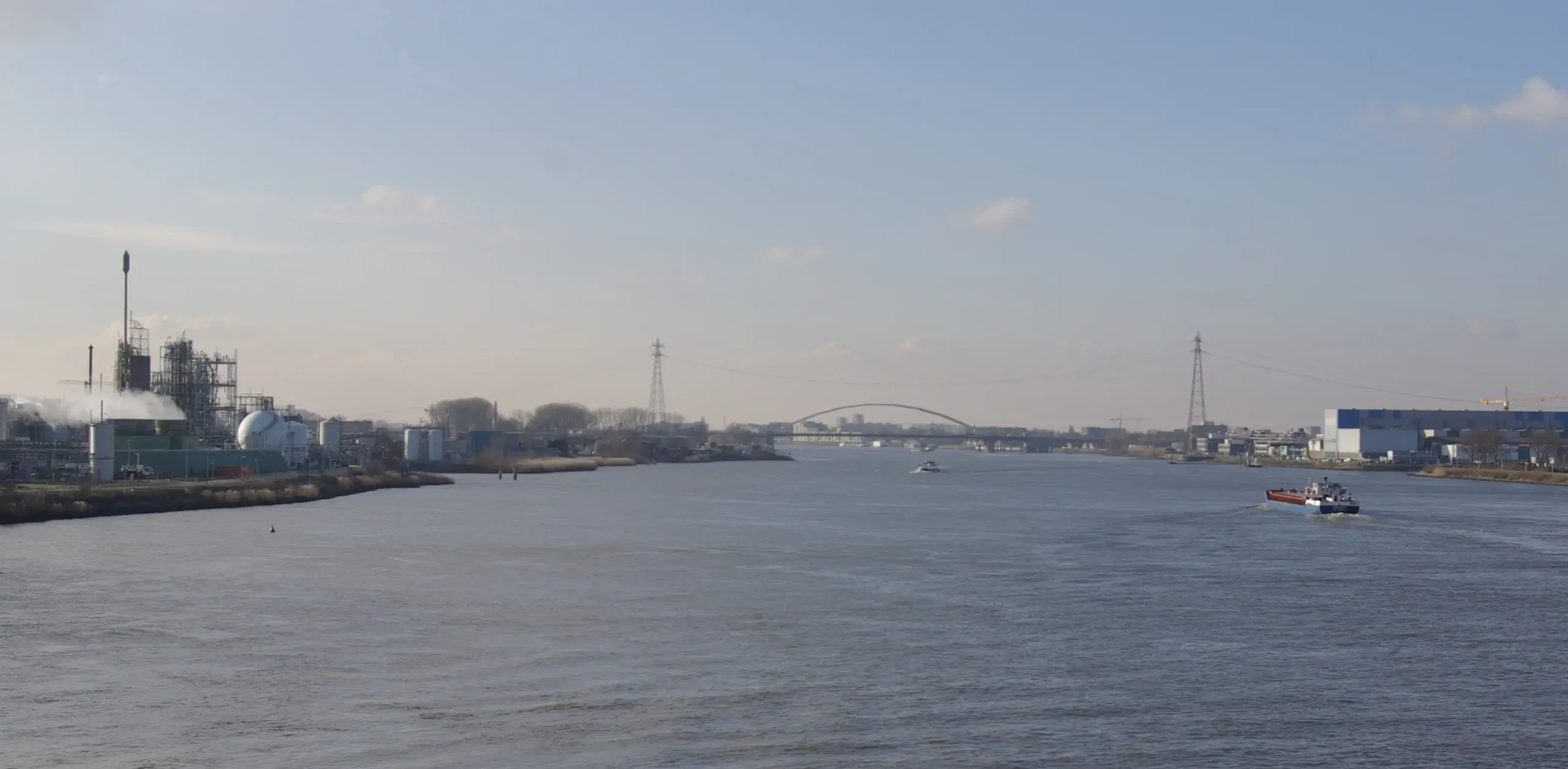 Widok na Sliedrecht w prowincji Zuid-Holland
