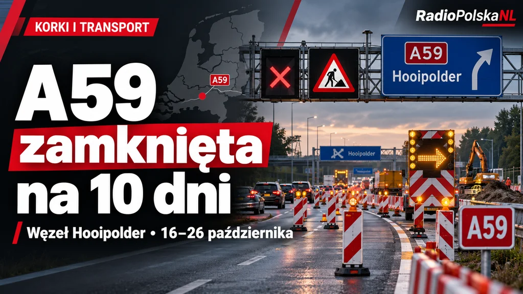Autostrada A59 w rejonie węzła Hooipolder w Holandii