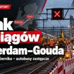 Pociąg NS na stacji kolejowej w Holandii