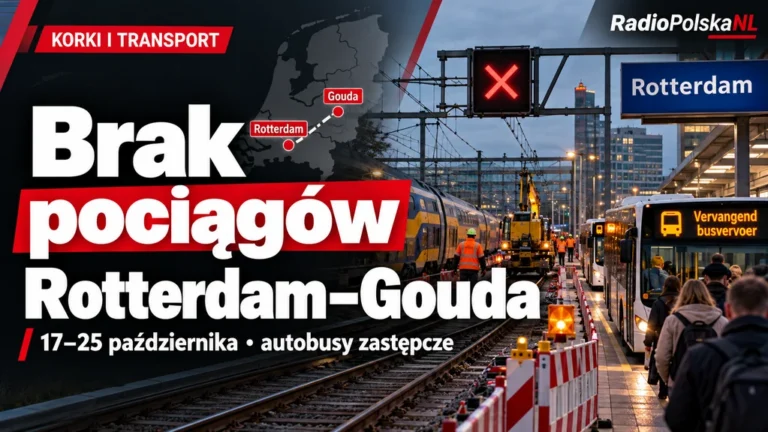 Nie będzie pociągów Rotterdam–Gouda przez dziewięć dni. NS uruchamia autobusy